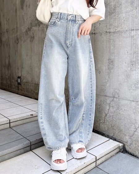 【WEB限定】【S～Mサイズ】デニムカーブパンツ
