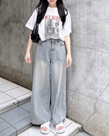 INGNI（イング） 転写フォトTシャツ ｵﾌﾎﾜｲﾄ/ｱｶ