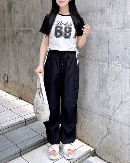 INGNI（イング） ニータックカーゴパンツ ｸﾛ