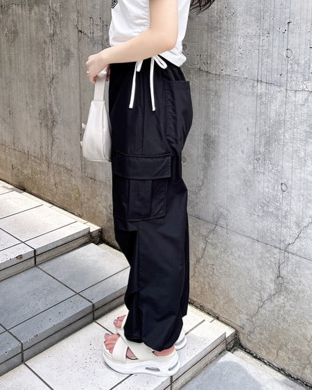 INGNI（イング） ニータックカーゴパンツ ｸﾛ