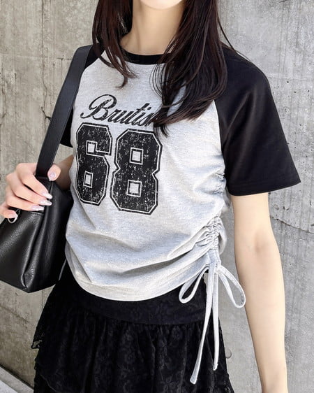 ナンバリングラグランTシャツ