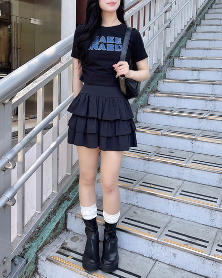 INGNI（イング） 厚底ジップブーツ ｸﾛ