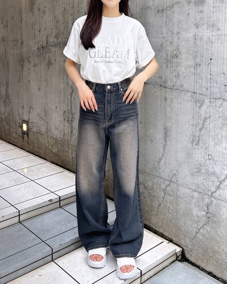 INGNI（イング） 箔プリントロゴTシャツ ｵﾌﾎﾜｲﾄ/ｼﾙﾊﾞｰ