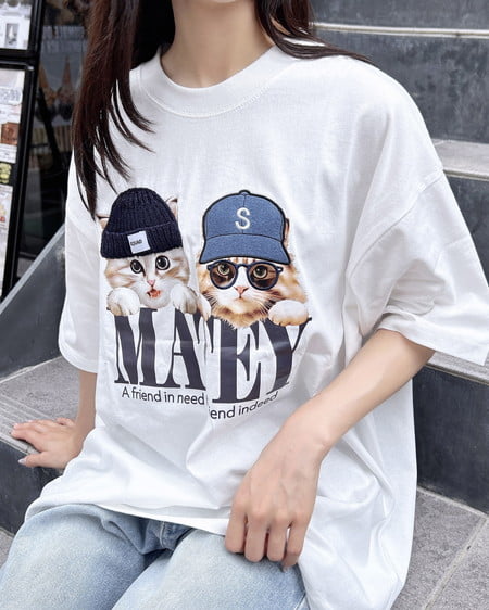 【WEB限定】猫ニット帽＆キャップTシャツ