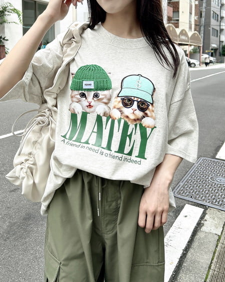 INGNI（イング） 猫ニット帽＆キャップTシャツ ｵｰﾄﾐｰﾙ