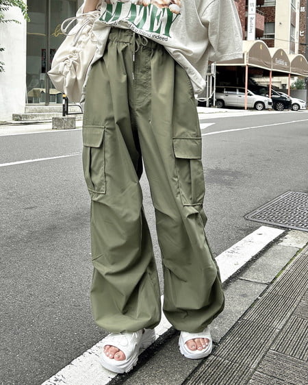 INGNI(イング) ニータックカーゴパンツ カーキ