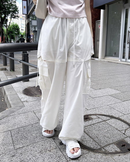 INGNI（イング） サイドスリットカーゴパンツ ｱｲﾎﾞﾘｰ