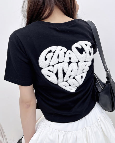 サイドドロストBackサガラハートTシャツ