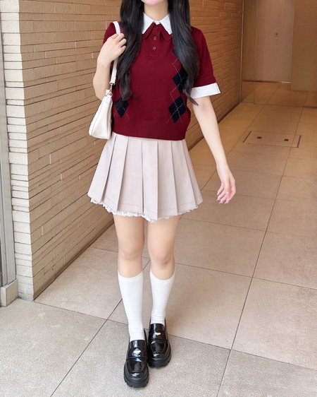 INGNI（イング） レースレイヤープリーツスカパン ﾍﾞｰｼﾞｭ