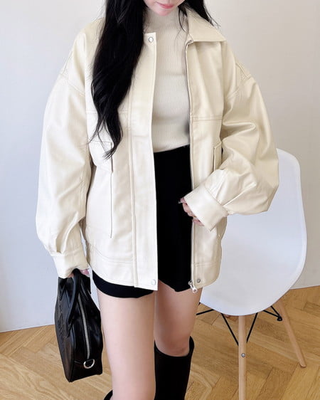 INGNI（イング） フェイクレザーBIGブルゾン ｱｲﾎﾞﾘｰ
