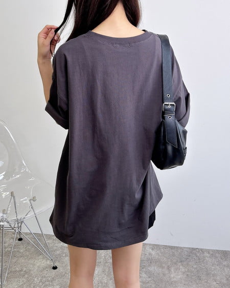 INGNI（イング） 傷ベア刺繍Tシャツ ｽﾐｸﾛ