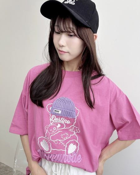 【8／5までの限定価格】【WEB限定】傷ベア刺繍Tシャツ