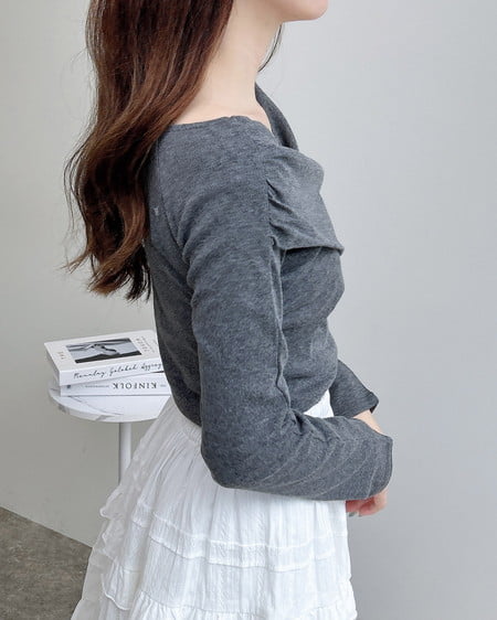INGNI（イング） カシュクールトップス ﾁｬｺｰﾙｸﾞﾚｰ