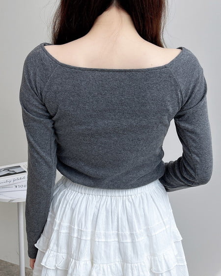 INGNI（イング） カシュクールトップス ﾁｬｺｰﾙｸﾞﾚｰ