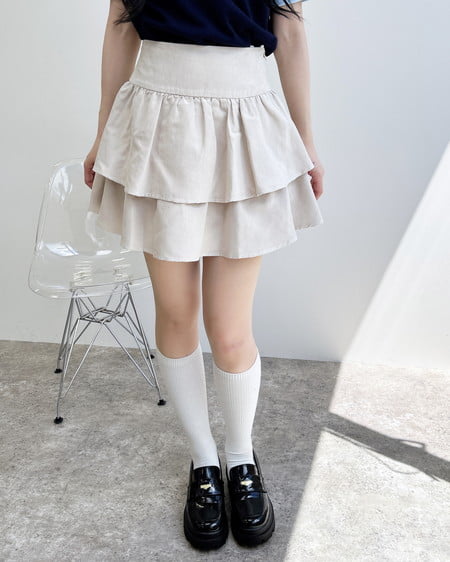INGNI（イング） スエードフリルスカパン ｱｲﾎﾞﾘｰ