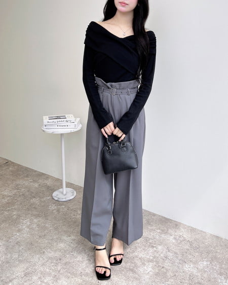 INGNI（イング） カシュクールトップス ｸﾛ