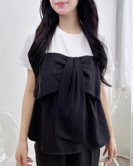 【8／12までの限定価格】リボンドッキングトップス