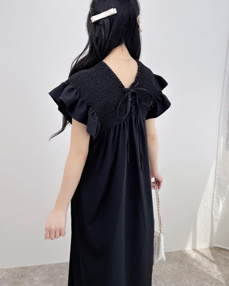 【8／19までの限定価格】前後2Wayシャーリングワンピース