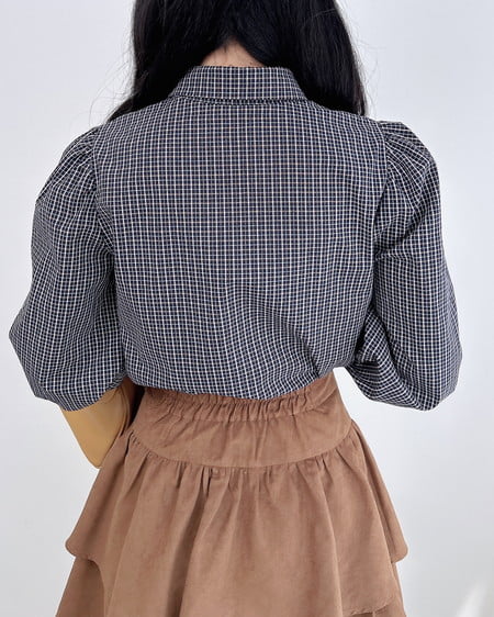 INGNI（イング） 胸刺繍ボウタイブラウス ｺﾝ/ﾁｪｯｸ