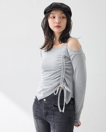 INGNI(イング) 【9／2までの限定価格】【WEB限定】アシメドロストカットソー グレー