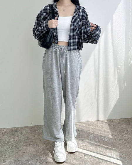 INGNI（イング） フードチェック柄ショートシャツ ｺﾝ/ﾁｪｯｸ