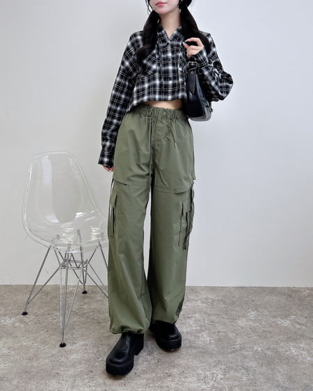 INGNI（イング） サイドスリットカーゴパンツ ｶｰｷ