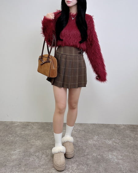 INGNI（イング） シャギーショート丈ニット ﾎﾞﾙﾄﾞｰ