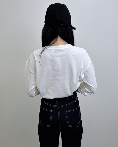INGNI（イング） シンプルロゴロングTシャツ ｵﾌﾎﾜｲﾄ/ﾎﾞﾙﾄﾞｰ