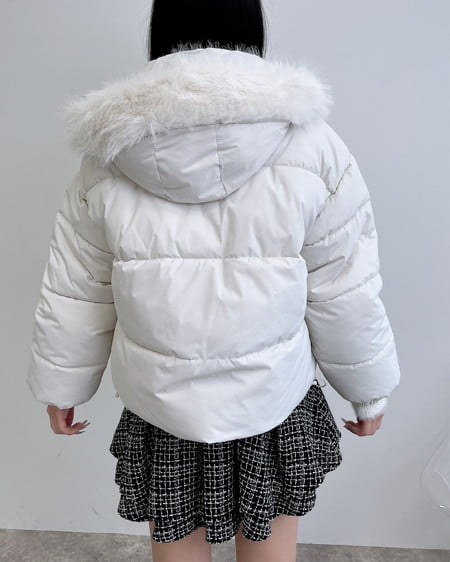 INGNI(イング) エコファー取り外し中綿ジャケット オフホワイト