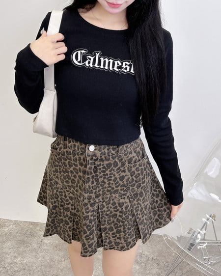 INGNI（イング） 貼付ロゴリブロングTシャツ ｸﾛ