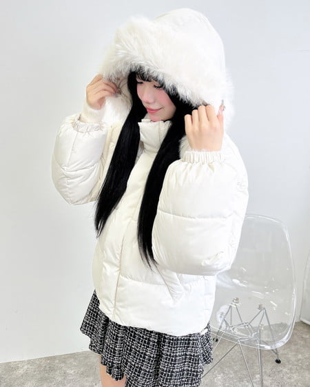 INGNI(イング) エコファー取り外し中綿ジャケット オフホワイト