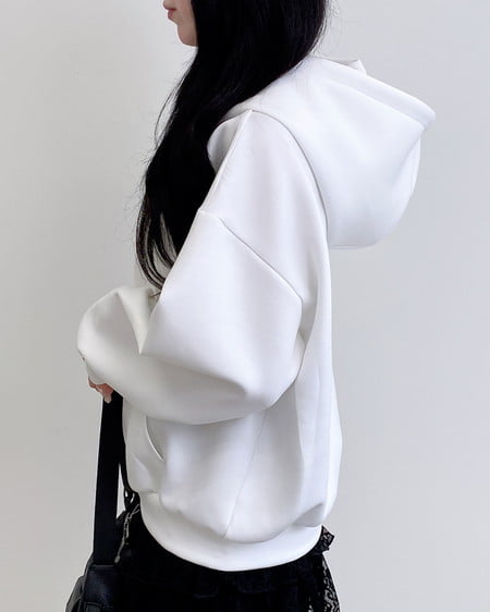 INGNI（イング） プレート付ダブルジップダンボールパーカー ｵﾌﾎﾜｲﾄ