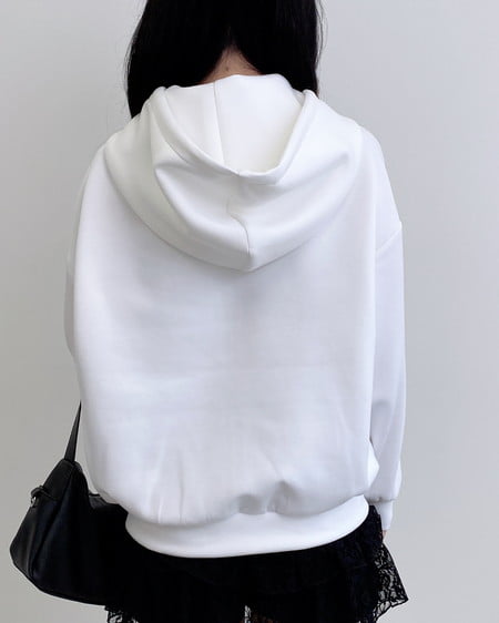 INGNI（イング） プレート付ダブルジップダンボールパーカー ｵﾌﾎﾜｲﾄ