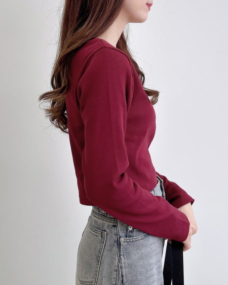 INGNI（イング） 貼付ロゴリブロングTシャツ ﾎﾞﾙﾄﾞｰ