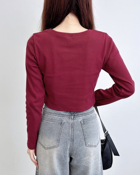 INGNI（イング） 貼付ロゴリブロングTシャツ ﾎﾞﾙﾄﾞｰ