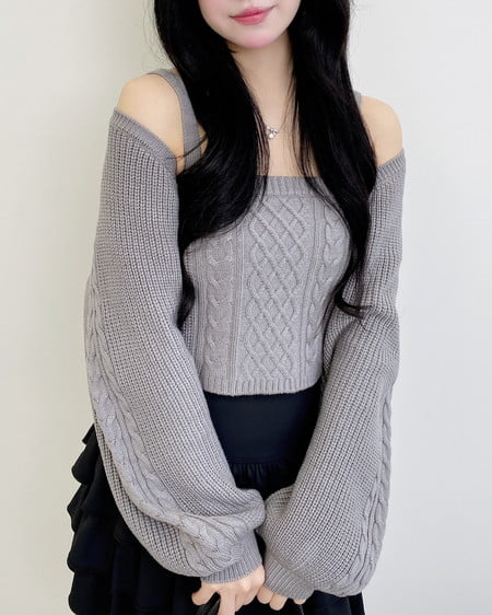INGNI(イング) 【9／30までの限定価格】ケーブルボレロニットアンサンブル ｸﾞﾚｰ