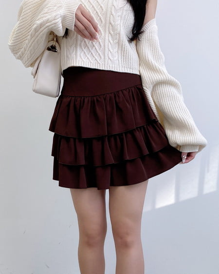 INGNI(イング) フリルミニスカパン ブラウン