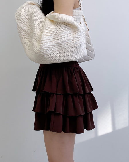 INGNI(イング) フリルミニスカパン ブラウン