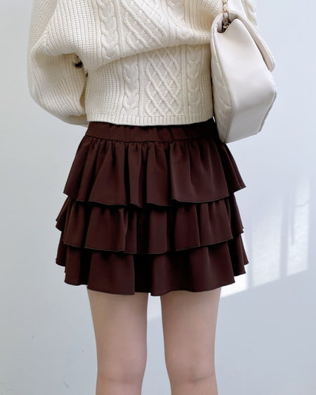 INGNI(イング) フリルミニスカパン ブラウン