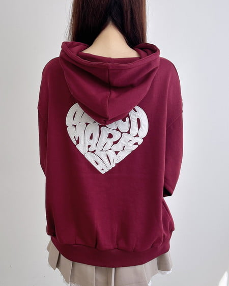 INGNI（イング） バック貼付ハートロゴスウェットチュニックパーカー ﾎﾞﾙﾄﾞｰ