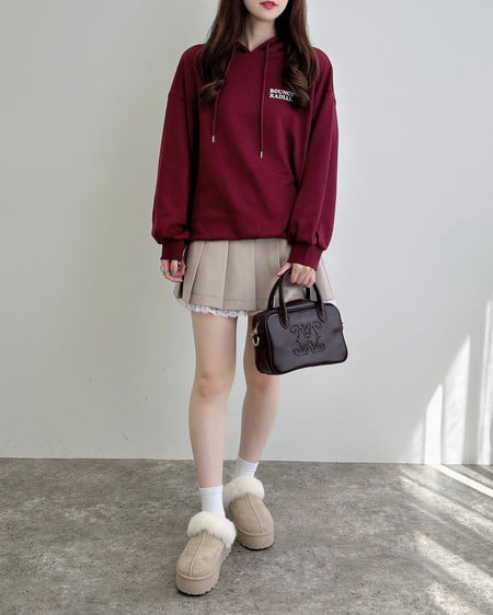 INGNI（イング） バック貼付ハートロゴスウェットチュニックパーカー ﾎﾞﾙﾄﾞｰ