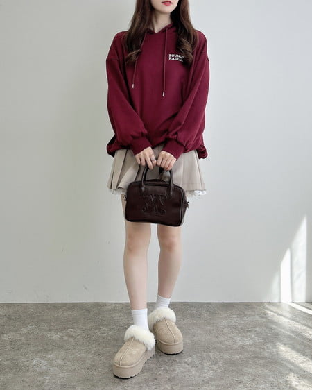 INGNI（イング） バック貼付ハートロゴスウェットチュニックパーカー ﾎﾞﾙﾄﾞｰ