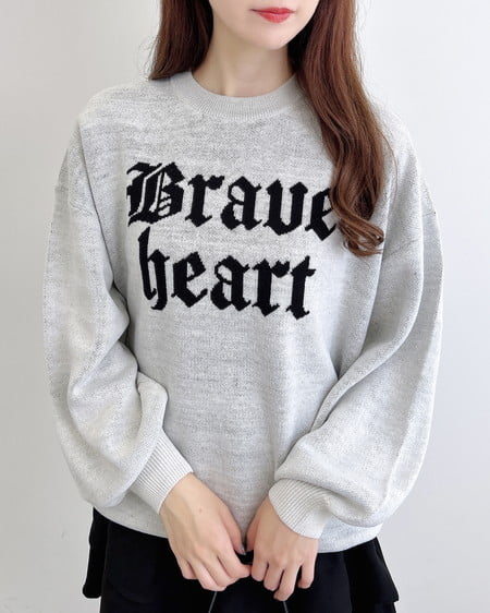 INGNI（イング） ジャガード2段ビッグロゴニット ｵﾌﾎﾜｲﾄ/ｸﾛ