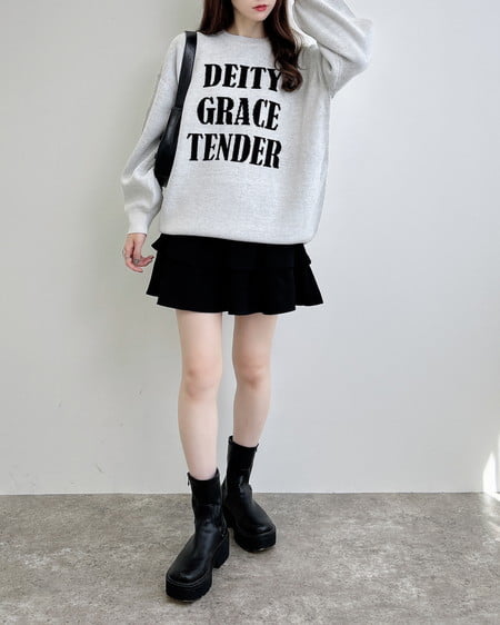 INGNI(イング) フェイクスエードフリルスカパン(セットアップ対応) クロ