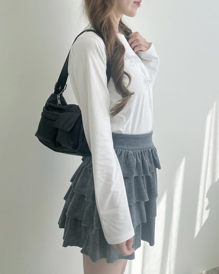 INGNI（イング） ベロアティアードスカパン(セットアップ対応) ｸﾞﾚｰ