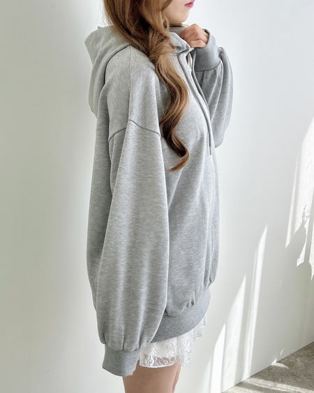 INGNI(イング) バック貼付ハートロゴスウェットチュニックパーカー グレー