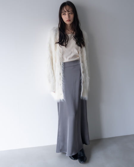 INGNI（イング） フェザーロングニットカーディガン ｱｲﾎﾞﾘｰ