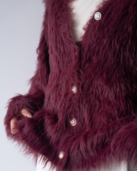 INGNI（イング） フェザーロングニットカーディガン ﾎﾞﾙﾄﾞｰ