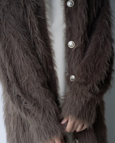 INGNI(イング) フェザーロングニットカーディガン ブラウン