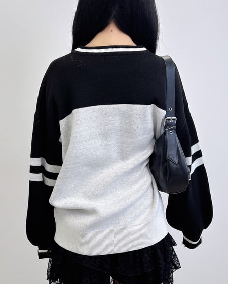 INGNI（イング） ジャガードナンバーロゴニット ｵﾌﾎﾜｲﾄ/ｸﾛA